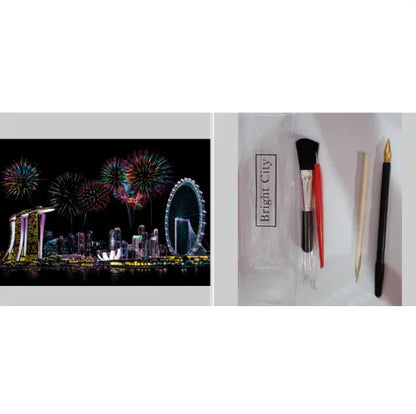 City Night Scratch Art Kit