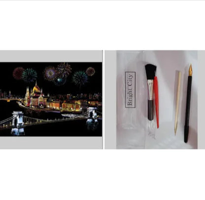 City Night Scratch Art Kit - Epiceasyshop1