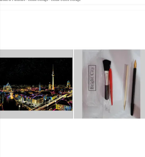 City Night Scratch Art Kit - Epiceasyshop1