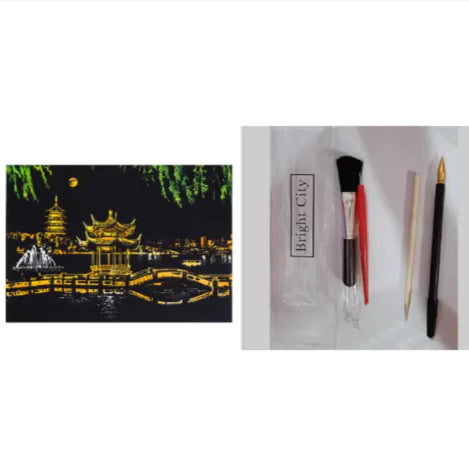 City Night Scratch Art Kit - Epiceasyshop1