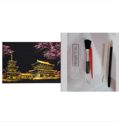 City Night Scratch Art Kit - Epiceasyshop1