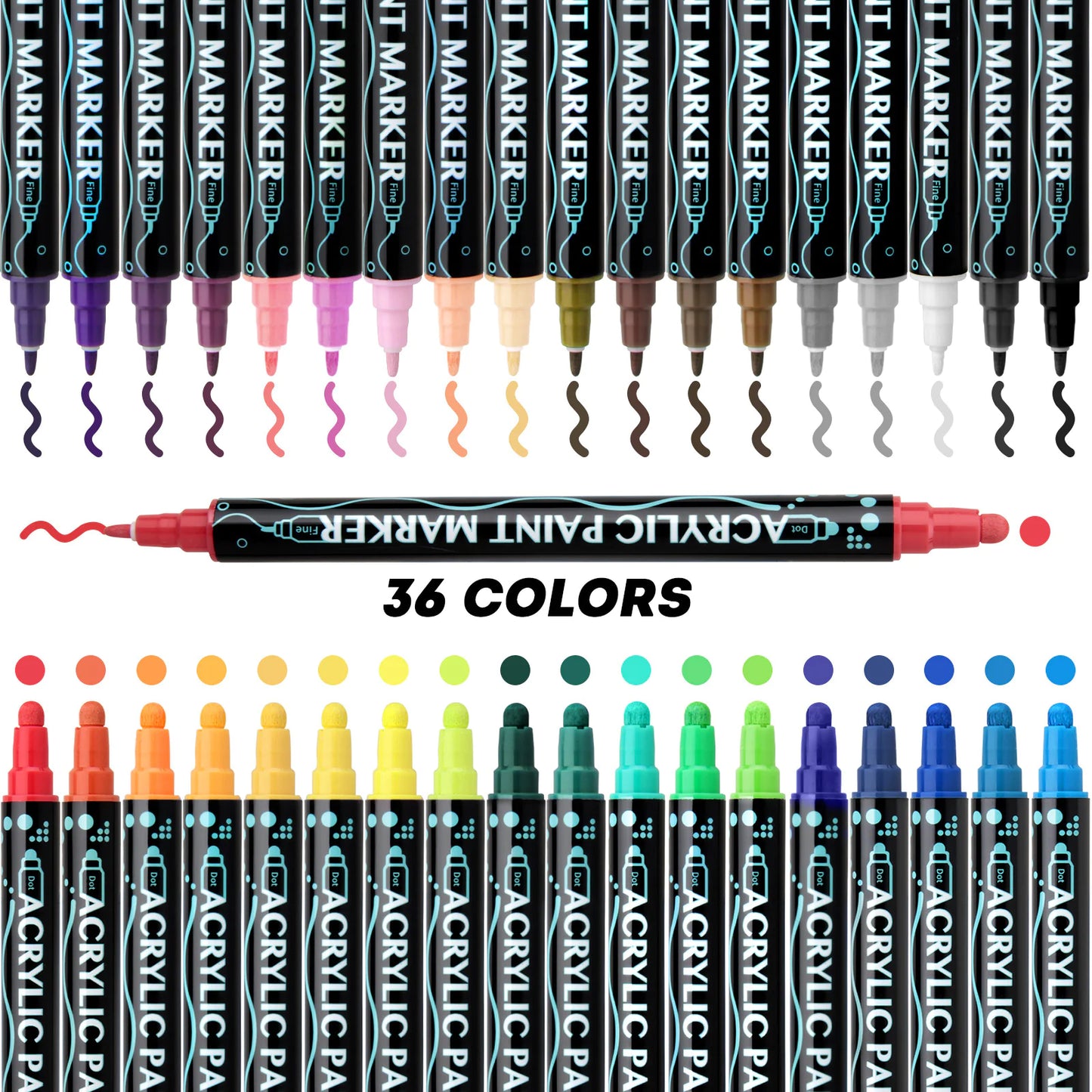 Double-Headed Acrylic Marker Pen