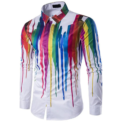 3D ink Splash Paint Color Long-sleeved