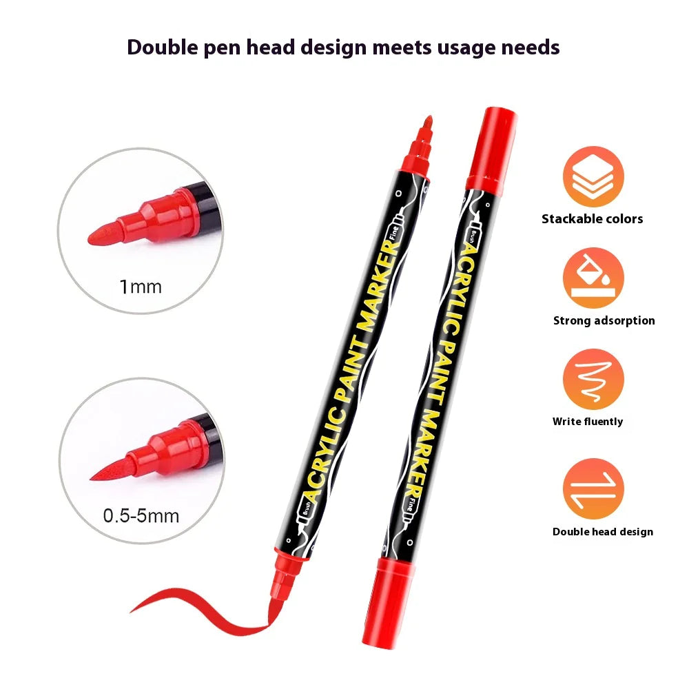 Double-Headed Acrylic Marker Pen