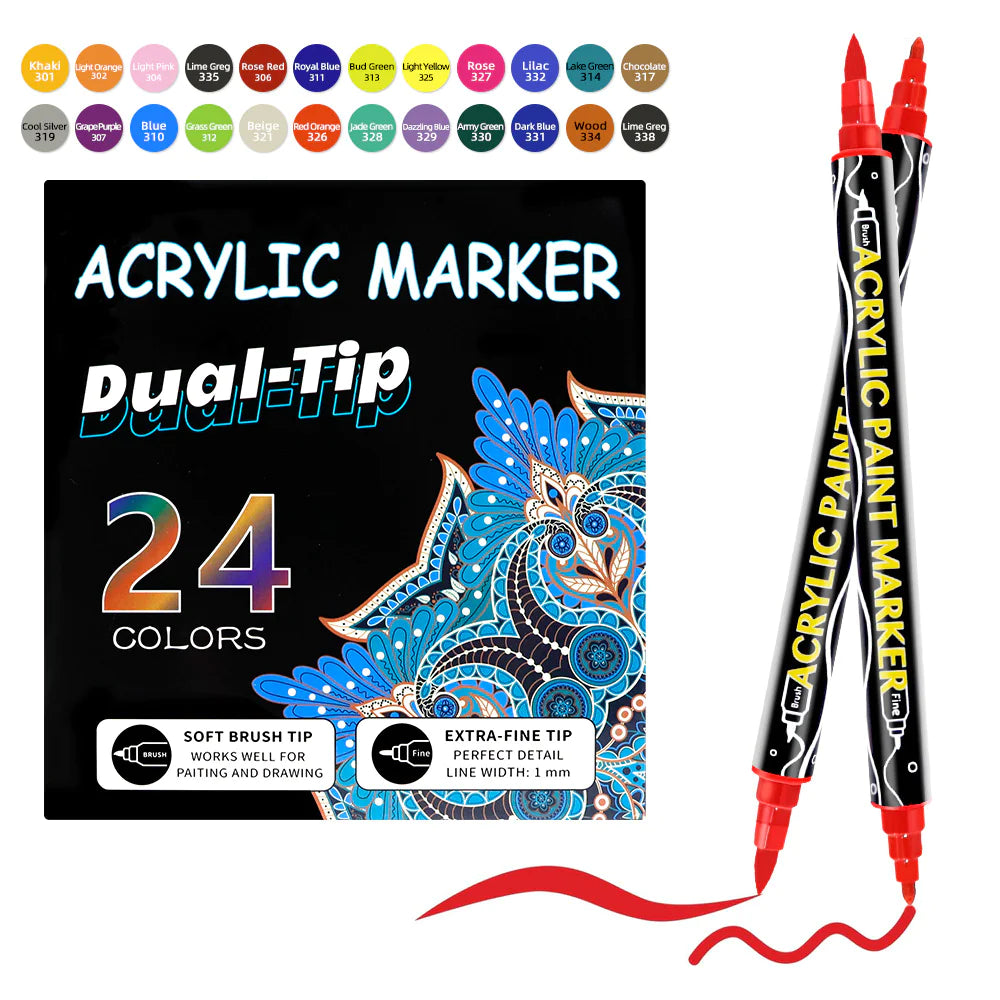 Double-Headed Acrylic Marker Pen