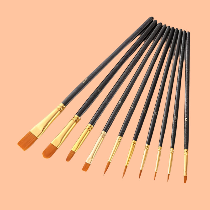 10-Piece Paint Brushes Set - Epiceasyshop1