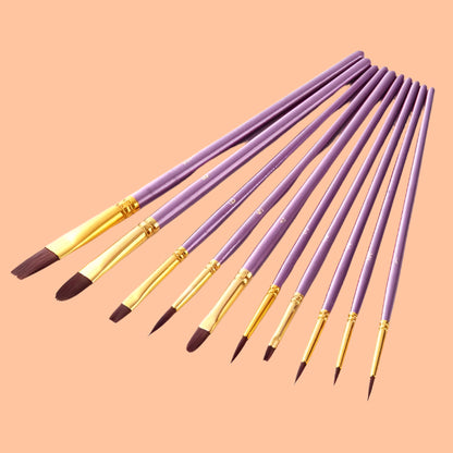 10-Piece Paint Brushes Set - Epiceasyshop1