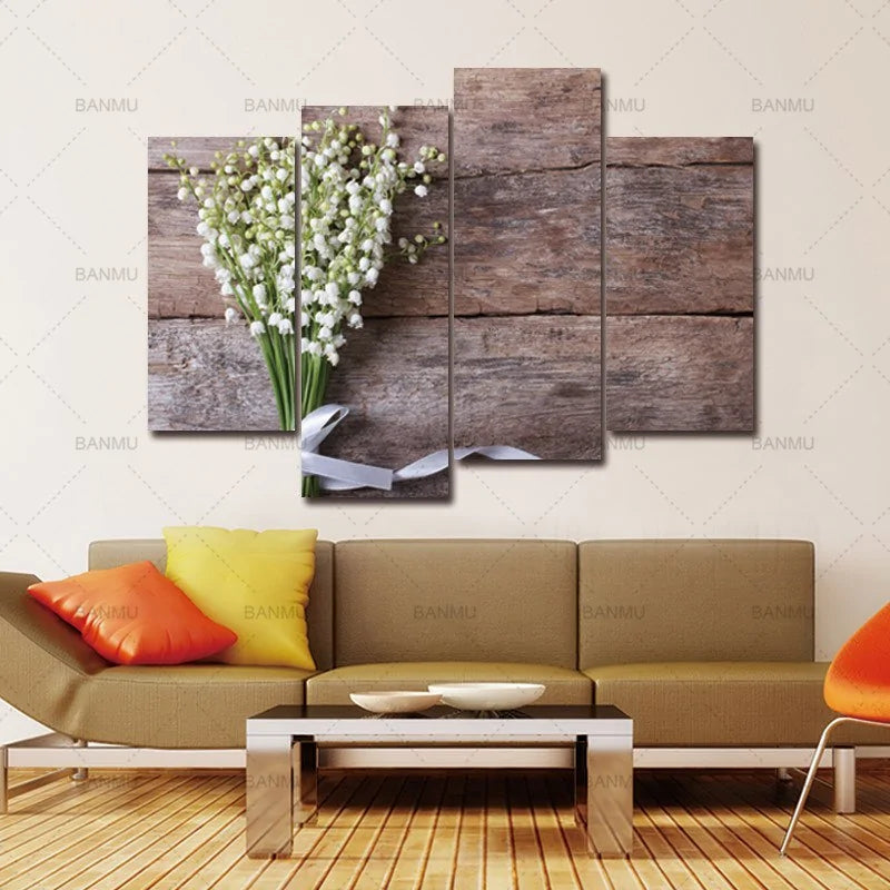 Decorative wood flower wall art - Epiceasyshop1