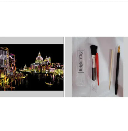 City Night Scratch Art Kit - Epiceasyshop1