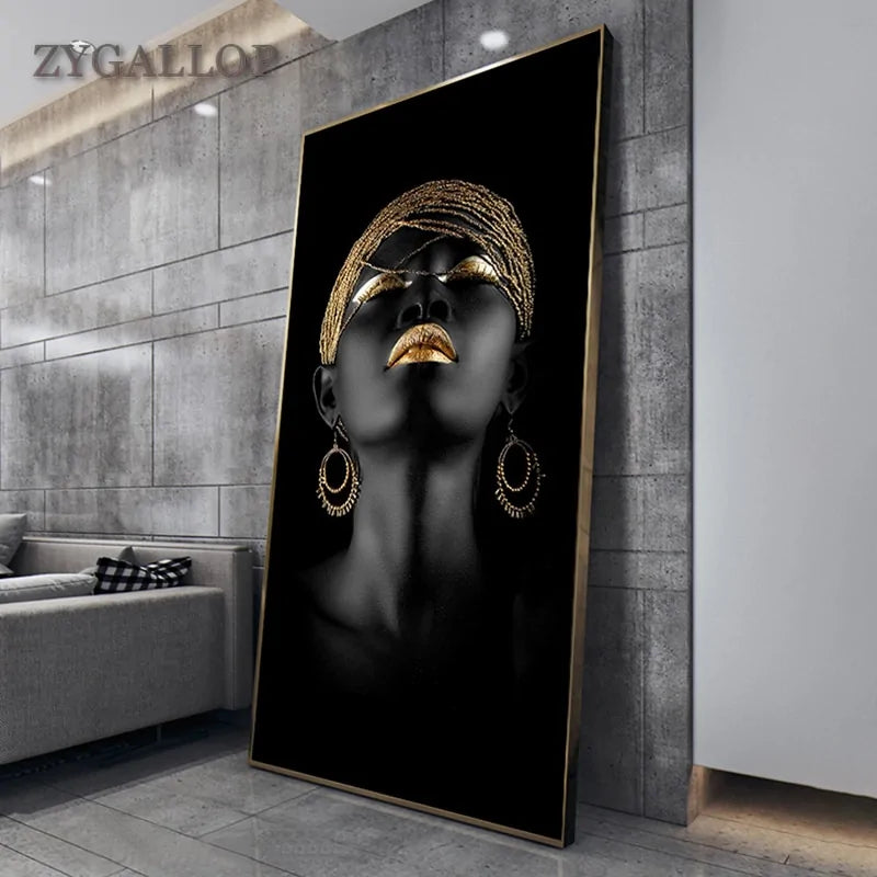 Modern Art African Black Woman Posters