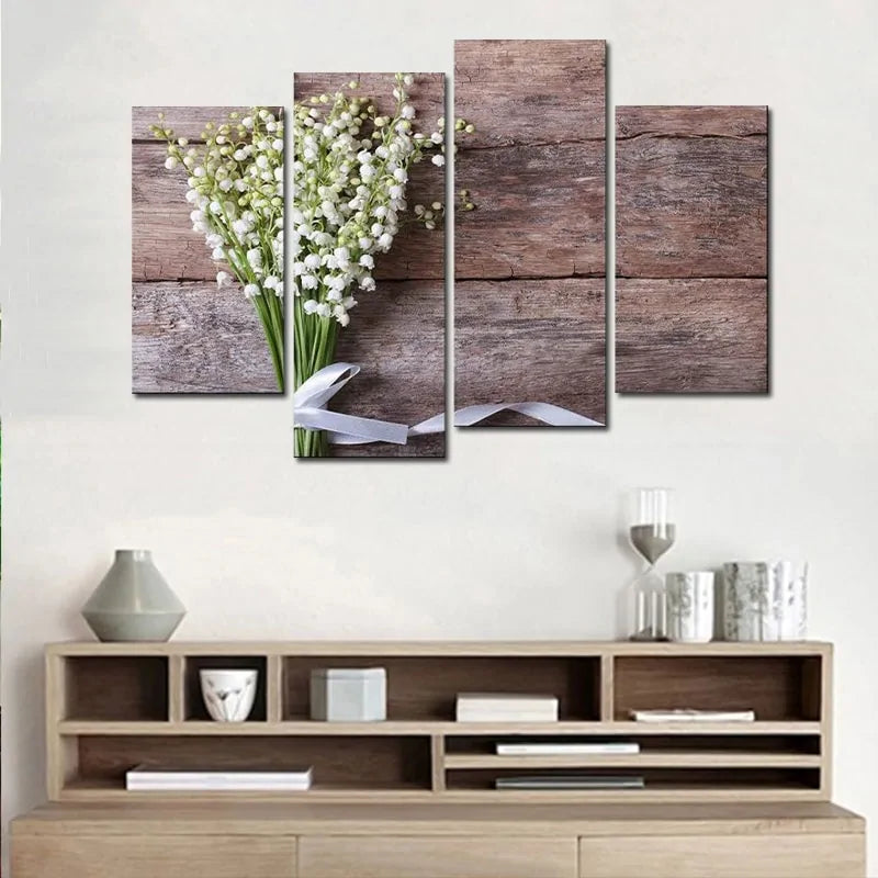 Decorative wood flower wall art - Epiceasyshop1