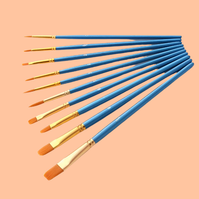 10-Piece Paint Brushes Set - Epiceasyshop1