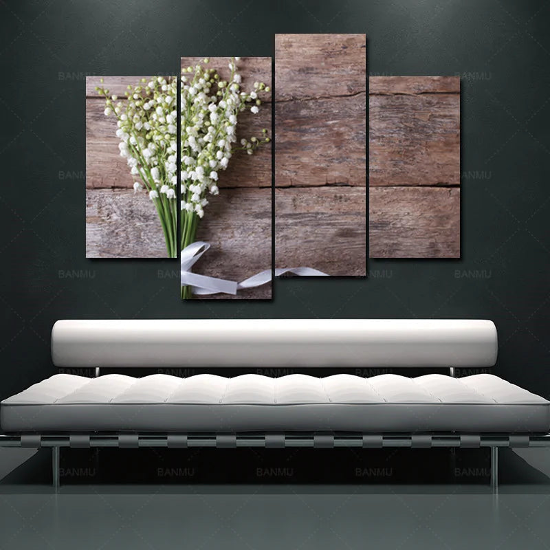 Decorative wood flower wall art - Epiceasyshop1