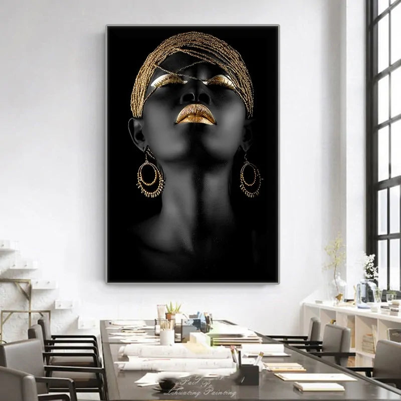 Modern Art African Black Woman Posters