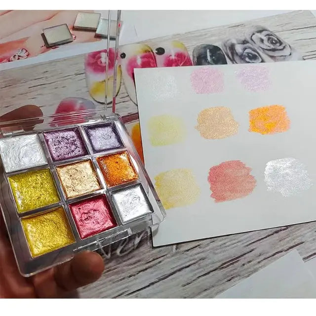 Golden Solid Watercolor Paint Set - Epiceasyshop1