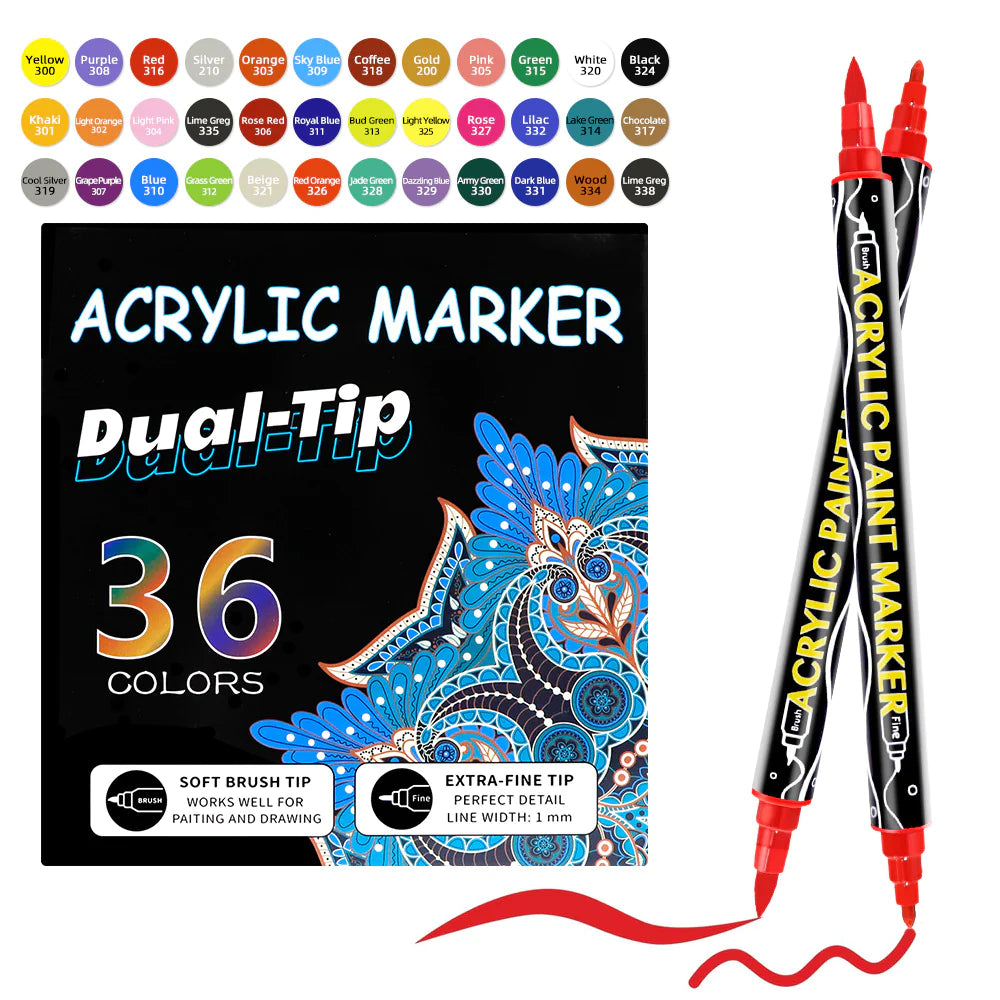 Double-Headed Acrylic Marker Pen