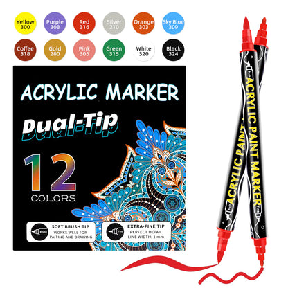 Double-Headed Acrylic Marker Pen